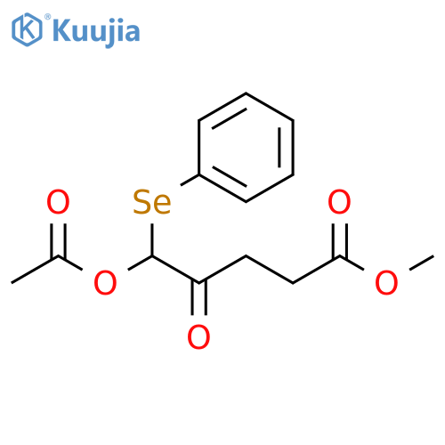 Pentanoic acid, 5-(acetyloxy)-4-oxo-5-(phenylseleno)-, methyl ester structure