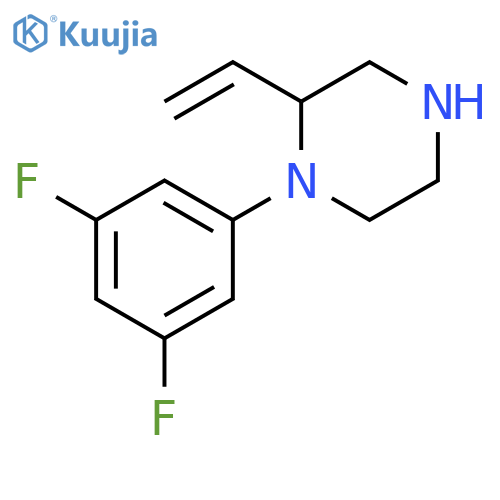 1-(3,5-difluorophenyl)-2-ethenyl-Piperazine structure