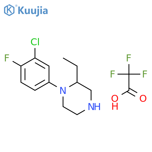 PIPERAZINE, 1-(3-CHLORO-4-FLUOROPHENYL)-2-ETHYL-, TRIFLUOROACETATE structure