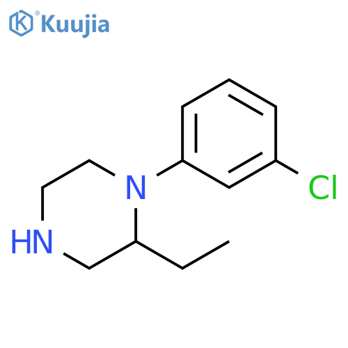 1-(3-chlorophenyl)-2-ethyl-Piperazine structure