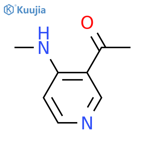 Ethanone, 1-[4-(methylamino)-3-pyridinyl]- (9CI) structure
