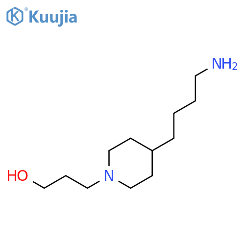 1-Piperidinepropanol, 4-(4-aminobutyl)- structure