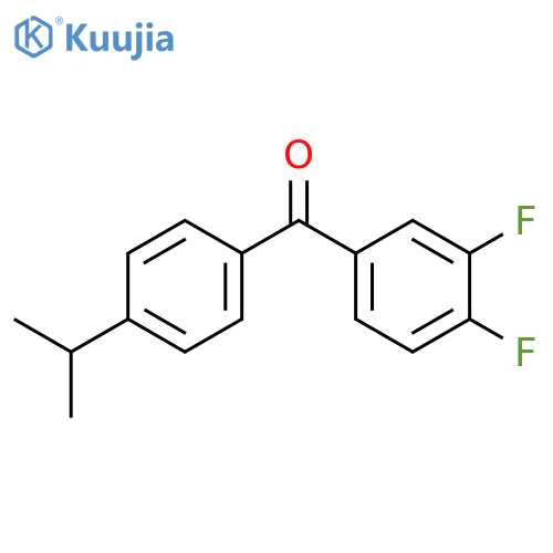 3,4-DIFLUORO-4'-ISO-PROPYLBENZOPHENONE structure