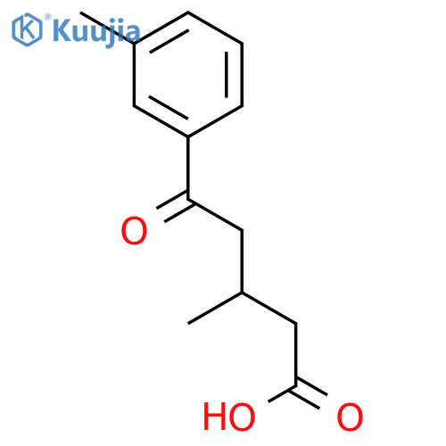 3-methyl-5-(3-methylphenyl)-5-oxopentanoic acid structure