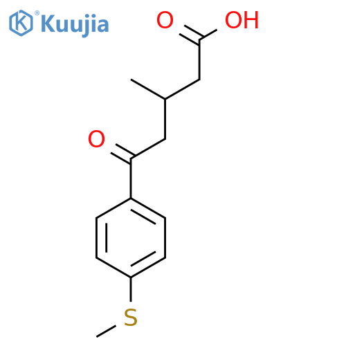 3-Methyl-5-oxo-5-(4-thiomethylphenyl)valeric acid structure