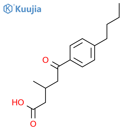 5-(4-n-butylphenyl)-3-methyl-5-oxovaleric Acid structure