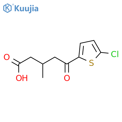 5-(5-chlorothiophen-2-yl)-3-methyl-5-oxopentanoic acid structure