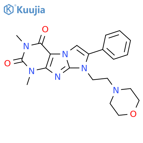 1,3-dimethyl-8-2-(morpholin-4-yl)ethyl-7-phenyl-1H,2H,3H,4H,8H-imidazo1,2-gpurine-2,4-dione structure