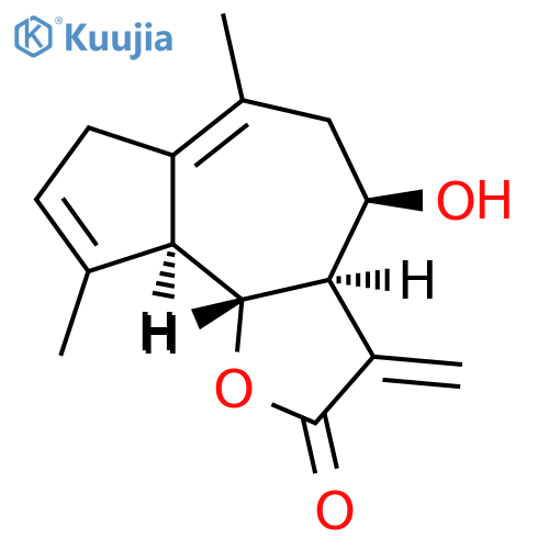 (3aR)-2,3,3aβ,4,5,7,9aβ,9bα-Octahydro-6,9-dimethyl-3-methylene-4α-hydroxyazuleno[4,5-b]furan-2-one structure