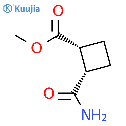 Cyclobutanecarboxylic acid, 2-(aminocarbonyl)-, methyl ester, cis- structure
