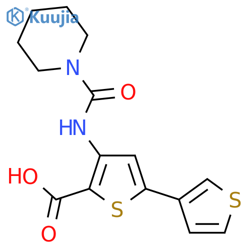 [2,3'-BITHIOPHENE]-5-CARBOXYLIC ACID, 4-[(1-PIPERIDINYLCARBONYL)AMINO]- structure