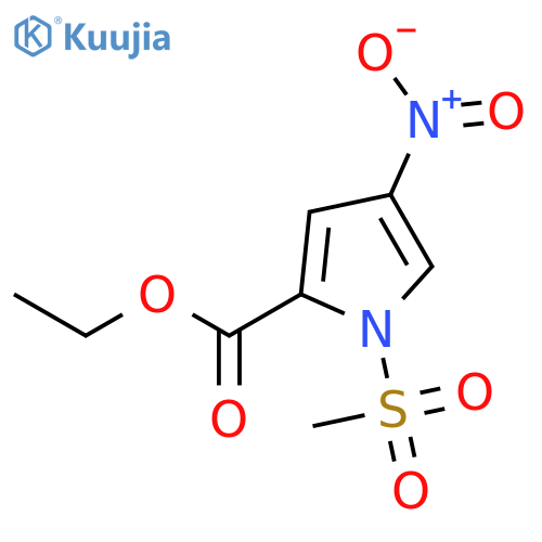 1-methanesulfonyl-4-nitro-1H-pyrrole-2-carboxylic acid ethyl ester structure