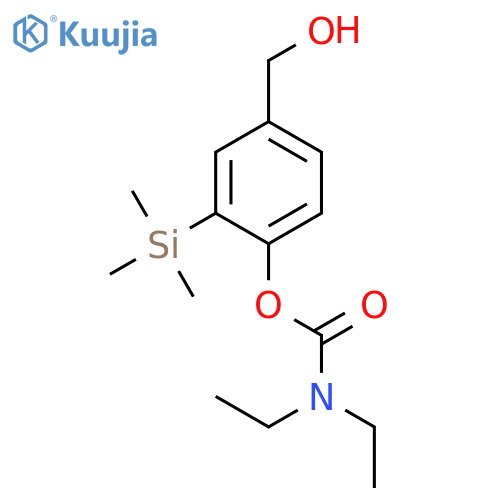Carbamic acid, diethyl-, 4-(hydroxymethyl)-2-(trimethylsilyl)phenyl ester structure