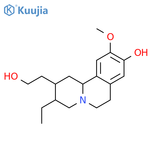 (2R,3R,11bS)-3-ethyl-2-(2-hydroxyethyl)-10-methoxy-1,3,4,6,7,11b-hexahydro-2H-pyrido[2,1-a]isoquinolin-9-ol structure