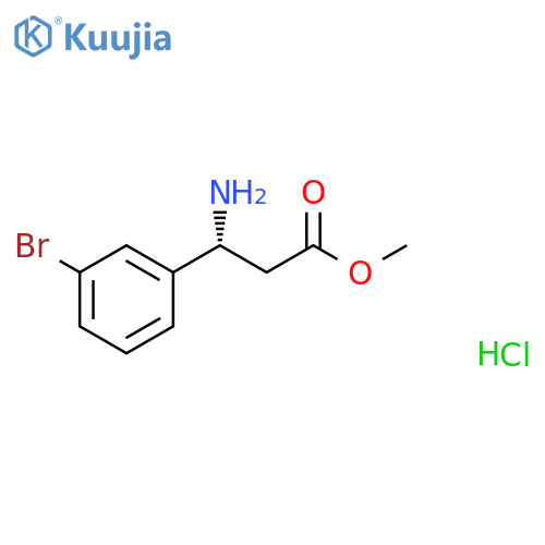 (R)-Methyl 3-amino-3-(3-bromophenyl)propanoate hydrochloride structure