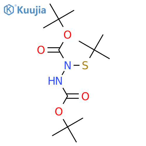 Di-tert-butyl 1-(tert-butylthio)-1,2-hydrazinedicarboxylate structure