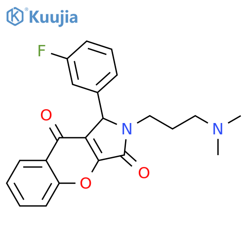 2-3-(dimethylamino)propyl-1-(3-fluorophenyl)-1H,2H,3H,9H-chromeno2,3-cpyrrole-3,9-dione structure