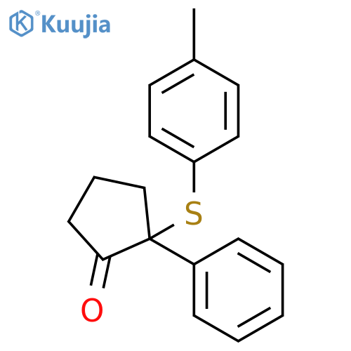 Cyclopentanone, 2-[(4-methylphenyl)thio]-2-phenyl- structure