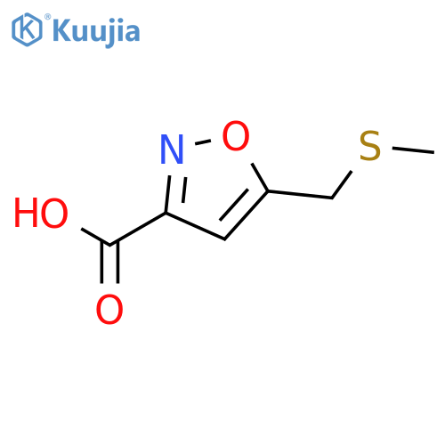 5-(methylsulfanyl)methyl-1,2-oxazole-3-carboxylic acid structure