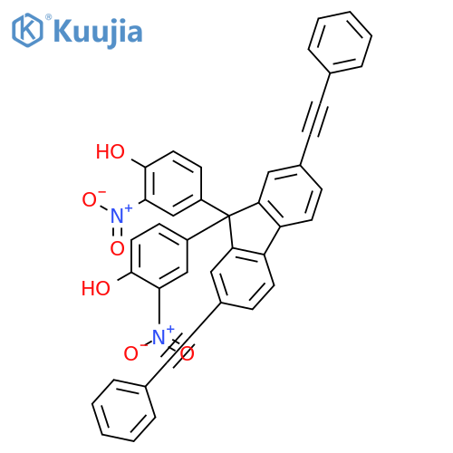 Phenol, 4,4'-[2,7-bis(phenylethynyl)-9H-fluoren-9-ylidene]bis[2-nitro- structure
