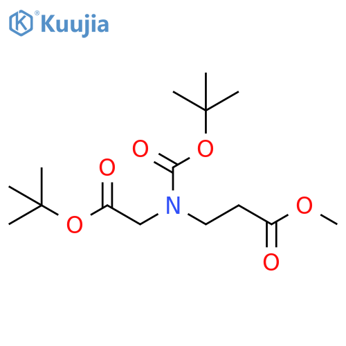 3-(tert-Butoxycarbonyl-tert-butoxycarbonylmethyl-amino)-propionic acid methyl ester structure