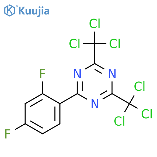 1,3,5-TRIAZINE, 2-(2,4-DIFLUOROPHENYL)-4,6-BIS(TRICHLOROMETHYL)- structure