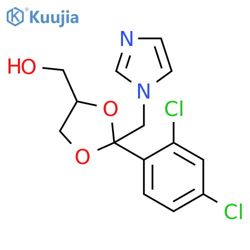 1,3-Dioxolane-4-methanol,2-(2,4-dichlorophenyl)-2-(1H-imidazol-1-ylmethyl)- structure