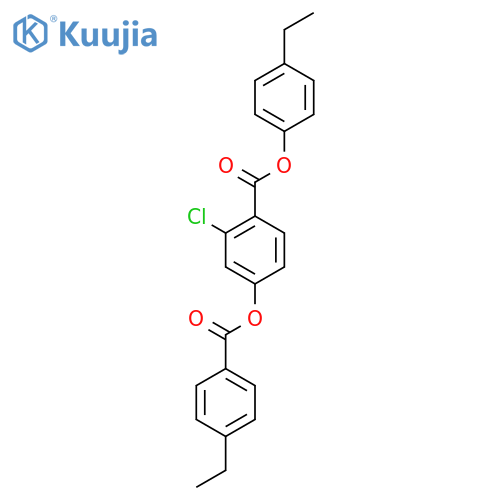 Benzoic acid, 2-chloro-4-[(4-ethylbenzoyl)oxy]-, 4-ethylphenyl ester structure