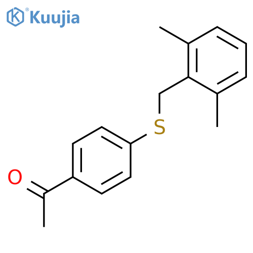 Ethanone, 1-[4-[[(2,6-dimethylphenyl)methyl]thio]phenyl]- structure