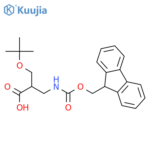 (R)-3-((((9H-Fluoren-9-yl)methoxy)carbonyl)amino)-2-(tert-butoxymethyl)propanoic acid structure