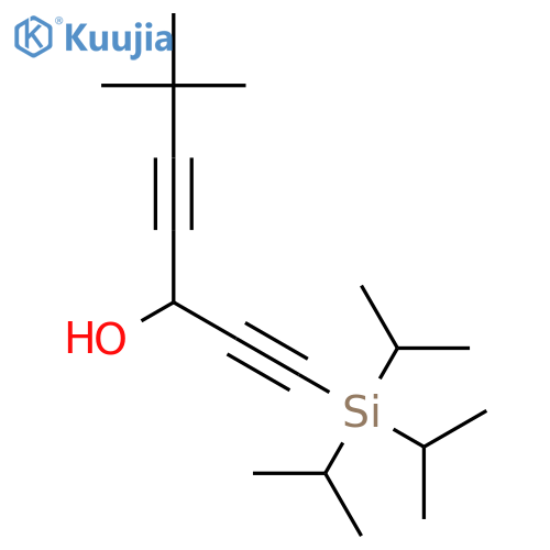 1,4-HEPTADIYN-3-OL, 6,6-DIMETHYL-1-[TRIS(1-METHYLETHYL)SILYL]- structure