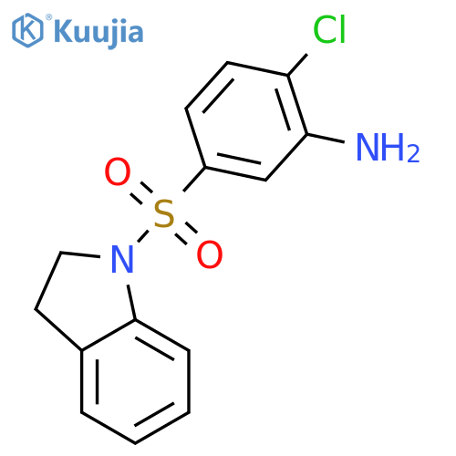 2-Chloro-5-(2,3-dihydro-1H-indol-1-ylsulfonyl)-aniline structure