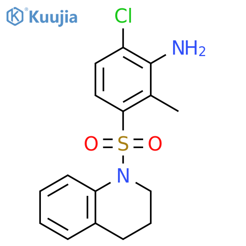 Quinoline,1-[(3-amino-4-chloro-2-methylphenyl)sulfonyl]-1,2,3,4-tetrahydro- structure
