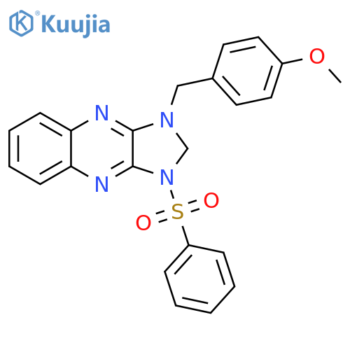 1-(benzenesulfonyl)-3-(4-methoxyphenyl)methyl-1H,2H,3H-imidazo4,5-bquinoxaline structure