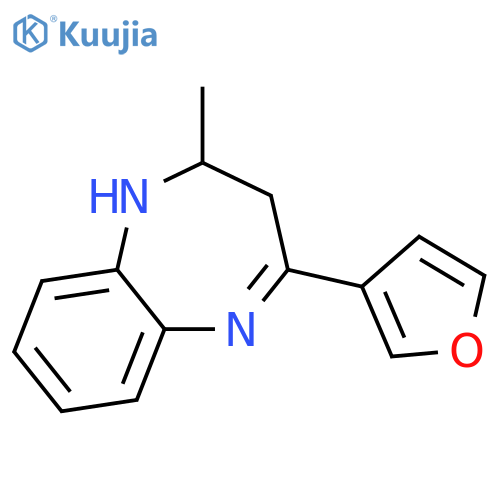 1H-1,5-Benzodiazepine, 4-(3-furanyl)-2,3-dihydro-2-methyl- structure