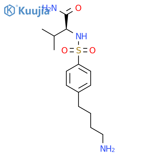 Butanamide, 2-[[[4-(4-aminobutyl)phenyl]sulfonyl]amino]-3-methyl-, (2S)- structure