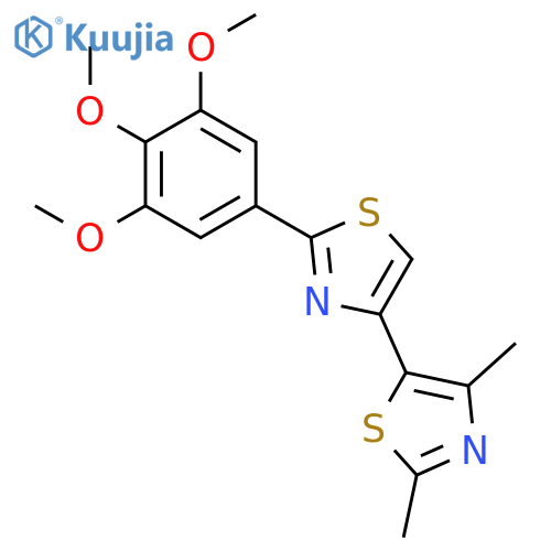 4,5'-BITHIAZOLE, 2',4'-DIMETHYL-2-(3,4,5-TRIMETHOXYPHENYL)- structure
