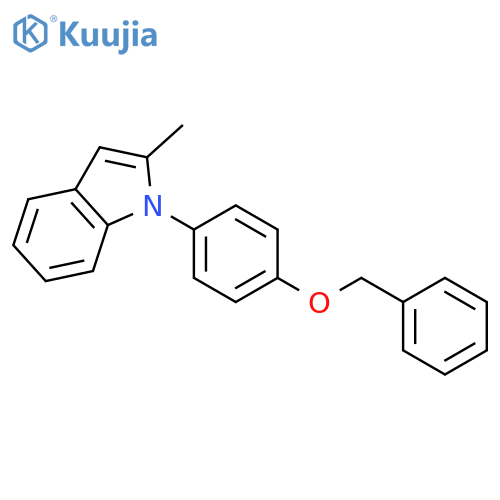 1H-INDOLE, 2-METHYL-1-[4-(PHENYLMETHOXY)PHENYL]- structure