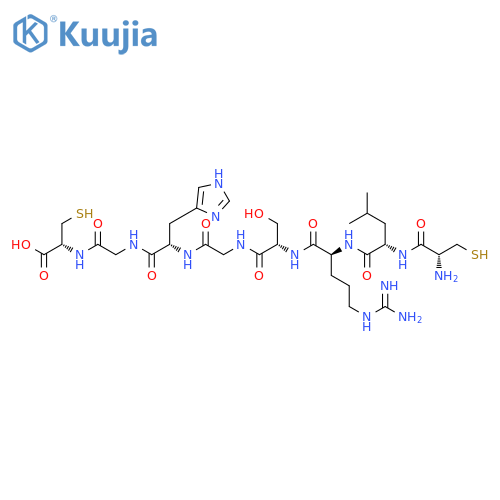 L-Cysteine, L-cysteinyl-L-leucyl-L-arginyl-L-serylglycyl-L-histidylglycyl- structure