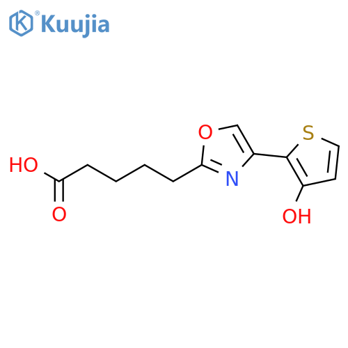 2-Oxazolepentanoic acid, 4-(3-hydroxy-2-thienyl)- structure