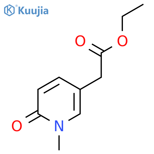 Ethyl 2-(1-methyl-6-oxo-1,6-dihydropyridin-3-yl)acetate structure