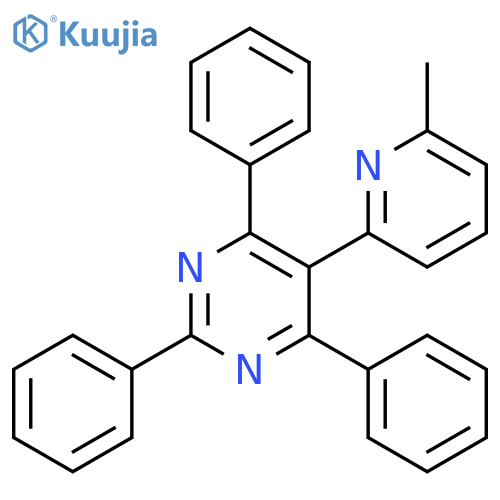 Pyrimidine, 5-(6-methyl-2-pyridinyl)-2,4,6-triphenyl- structure