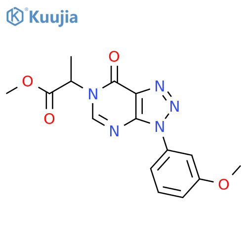 methyl 2-3-(3-methoxyphenyl)-7-oxo-3H,6H,7H-1,2,3triazolo4,5-dpyrimidin-6-ylpropanoate structure