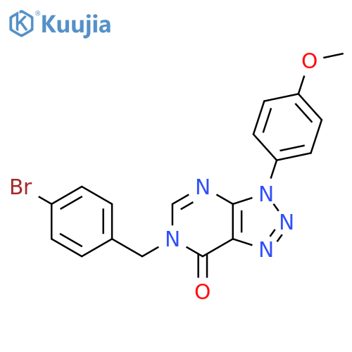6-(4-bromophenyl)methyl-3-(4-methoxyphenyl)-3H,6H,7H-1,2,3triazolo4,5-dpyrimidin-7-one structure