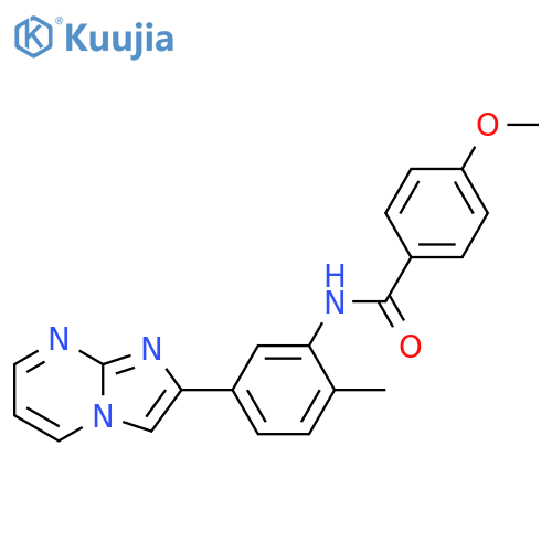 N-(5-{imidazo1,2-apyrimidin-2-yl}-2-methylphenyl)-4-methoxybenzamide structure