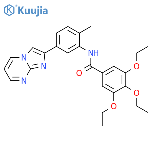 3,4,5-triethoxy-N-(5-{imidazo1,2-apyrimidin-2-yl}-2-methylphenyl)benzamide structure