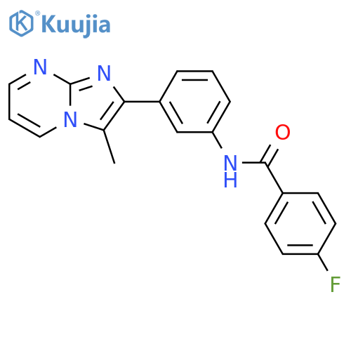 4-fluoro-N-(3-{3-methylimidazo1,2-apyrimidin-2-yl}phenyl)benzamide structure