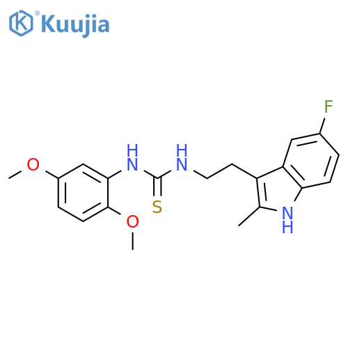1-(2,5-dimethoxyphenyl)-3-2-(5-fluoro-2-methyl-1H-indol-3-yl)ethylthiourea structure