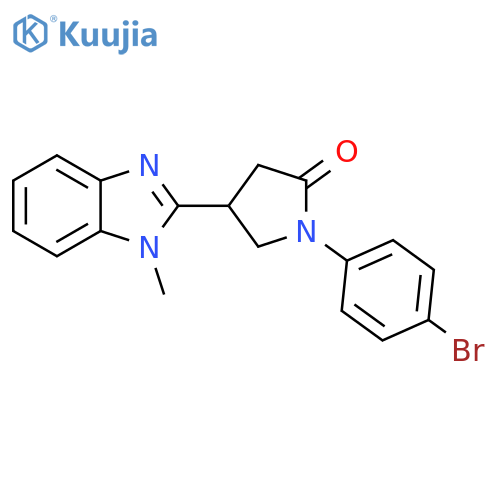 1-(4-bromophenyl)-4-(1-methyl-1H-1,3-benzodiazol-2-yl)pyrrolidin-2-one structure