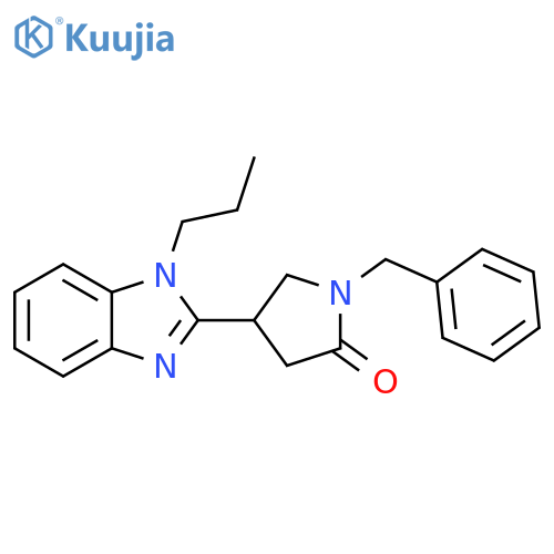 1-benzyl-4-(1-propyl-1H-1,3-benzodiazol-2-yl)pyrrolidin-2-one structure